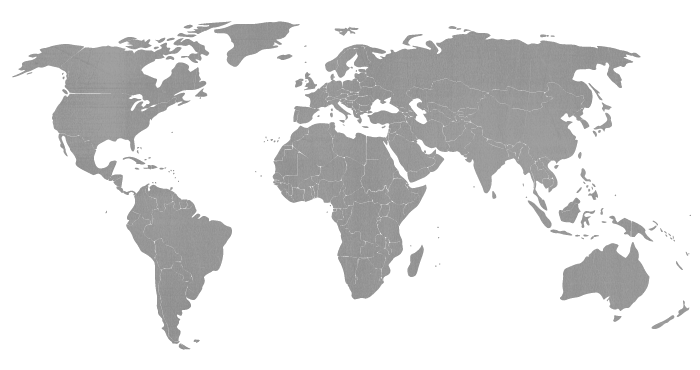 LinguaService Weltkarte mit Ländern und deren Sprachschulen.